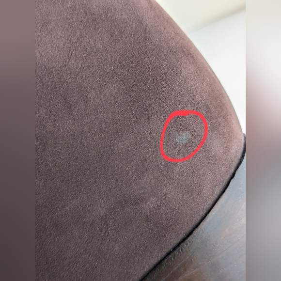 Schutz Mikki Block Heel Brown Suede Bootie Pointed Toe Nobuck Size 8 - Picture 7 of 14